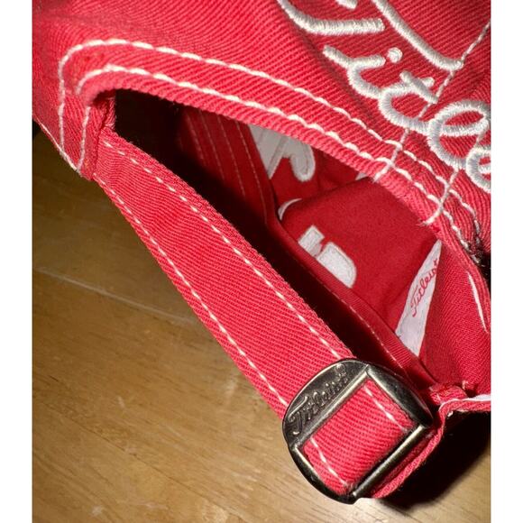 Titleist Pro V1 Footjoy SnapBack Adjustable Golf Hat One Size Red - Picture 11 of 13